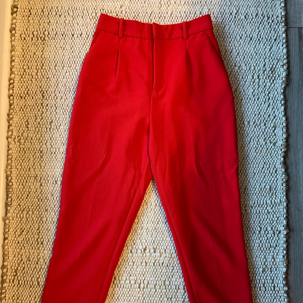 Vintage look red dress pant